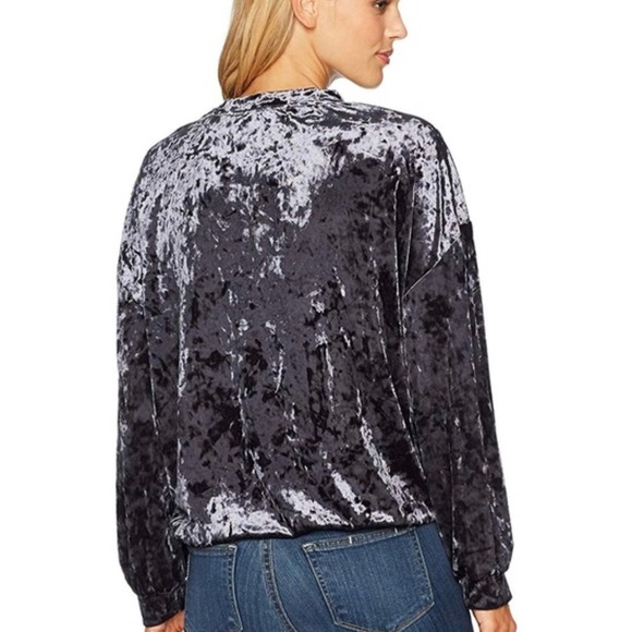 Adrianna Papell Tops - Adrianna Papell crushed velvet tie blouse D008